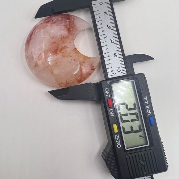 Fire Quartz Crystal Crescent Moon (6)‎ - Picture 10 of 11